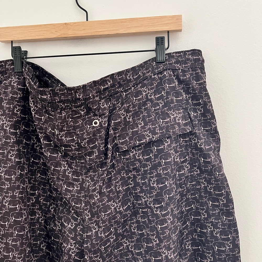 Jared Lang Patterned Drawstring Swim Shorts - image 5